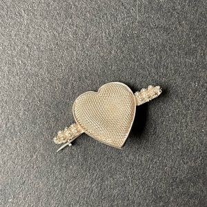 Vintage silver heart pin